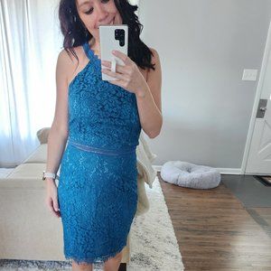 Blue lace dress